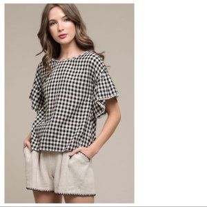 Moon River Gingham Top with Knot Back